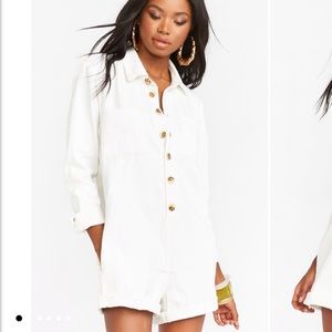 NWOT Show Me Your MuMu Teagan Jumper White Whitewash Sz Small